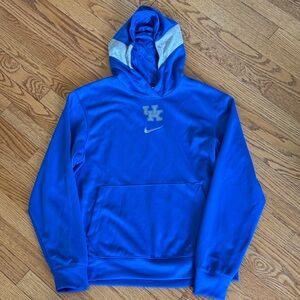 Nike University of Kentucky Royal Blue & Gray Logo Crewneck Hoodie Sweatshirt